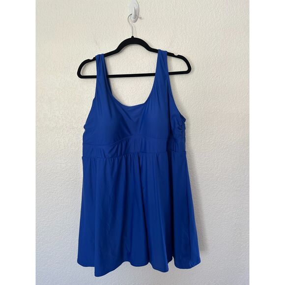 Torrid Wireless Long Length Scoop Dress With Brief Blue Size 4X - Picture 3 of 12